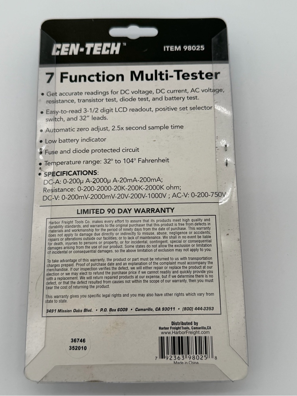 Red 7-Function Digital Multimeter - Picture 2 of 2
